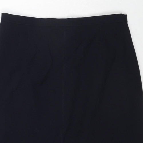 Bonmarché Womens Black Polyester A-Line Skirt Size 14 Zip