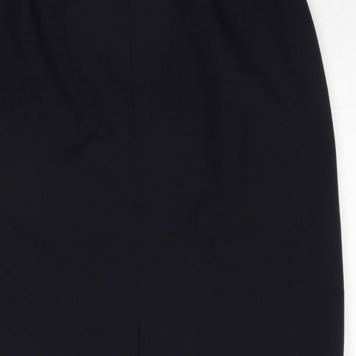 Bonmarché Womens Black Polyester A-Line Skirt Size 14 Zip