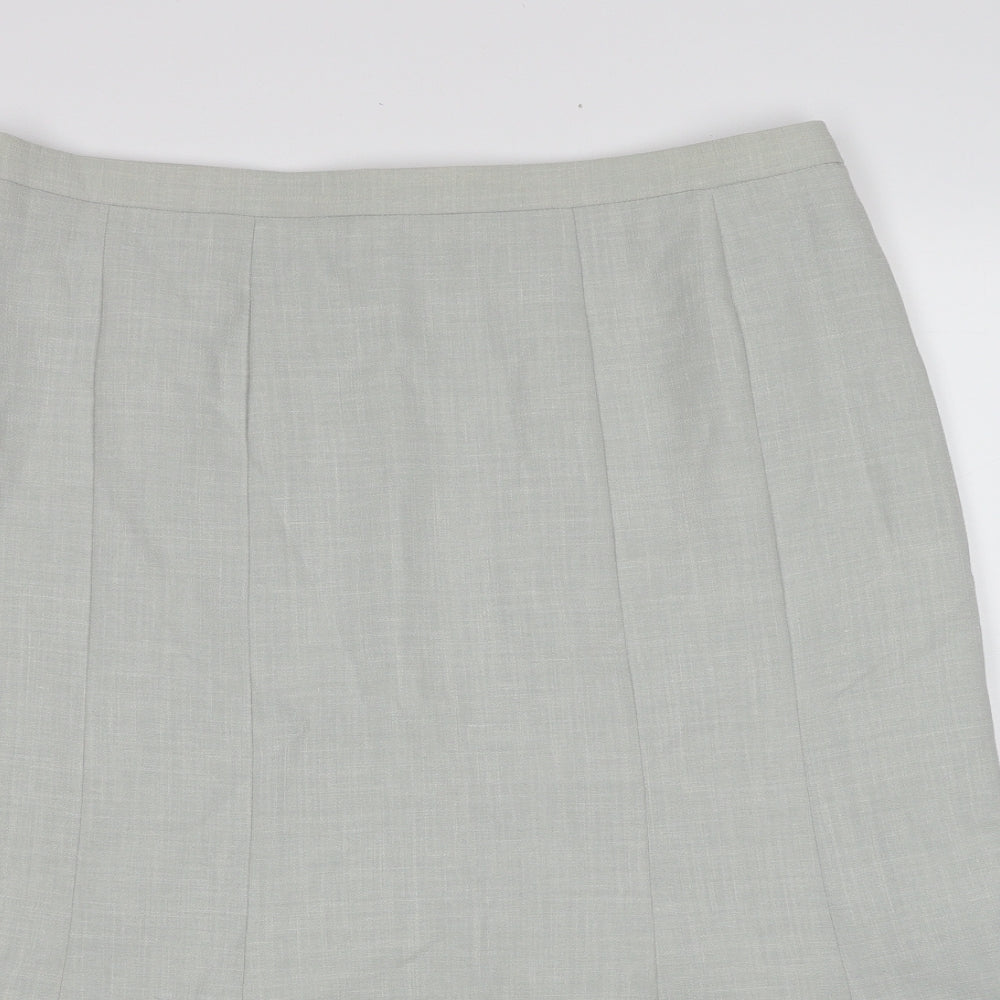 Eastex Womens Grey Polyester Swing Skirt Size 20 Zip