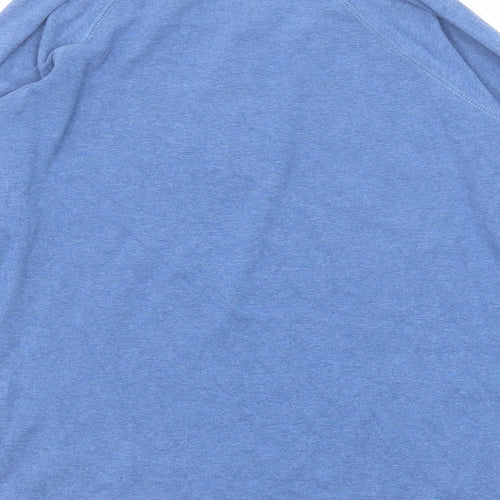 John Lewis Boys Blue Cotton Basic T-Shirt Size 11 Years Henley Button