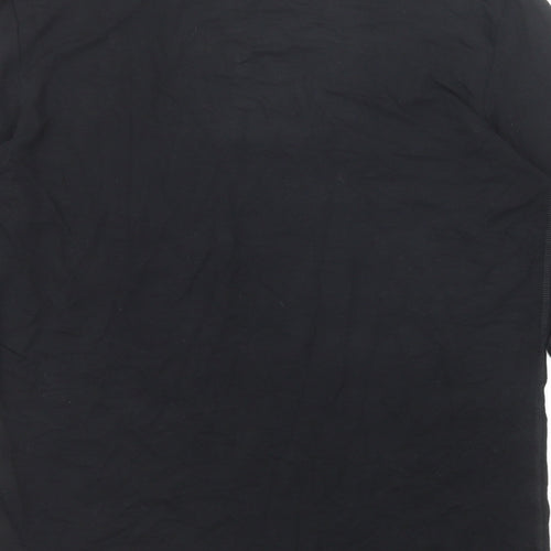 Marks and Spencer Mens Black Polyester T-Shirt Size S Round Neck