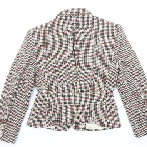 Geoffrey Alexander Womens Multicoloured Plaid Jacket Blazer Size 10 Button