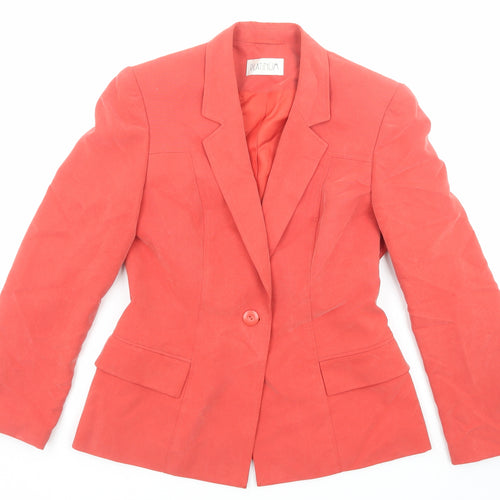 Platinum Womens Red Jacket Size 10 Button