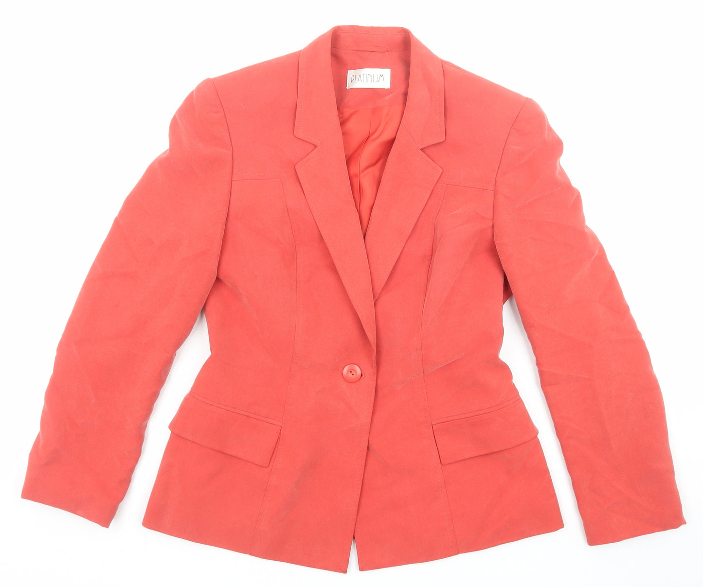 Platinum Womens Red Jacket Size 10 Button