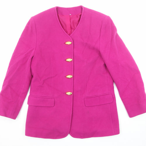 Michael H Womens Pink Jacket Size 10 Button