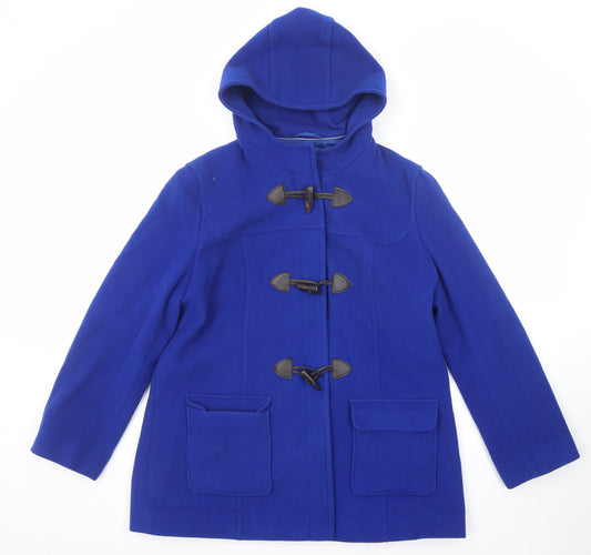 John Lewis Womens Blue Overcoat Coat Size 18 Toggle