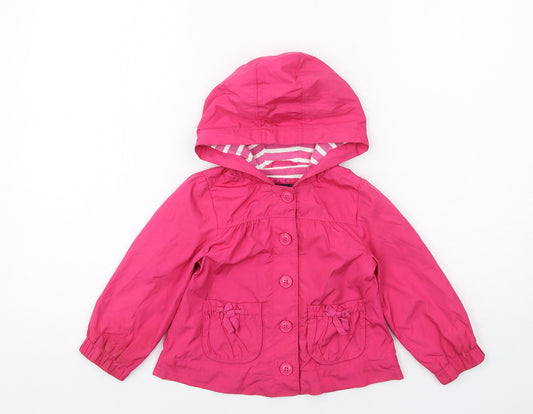 Gap Girls Pink Jacket Size 4 Years Button