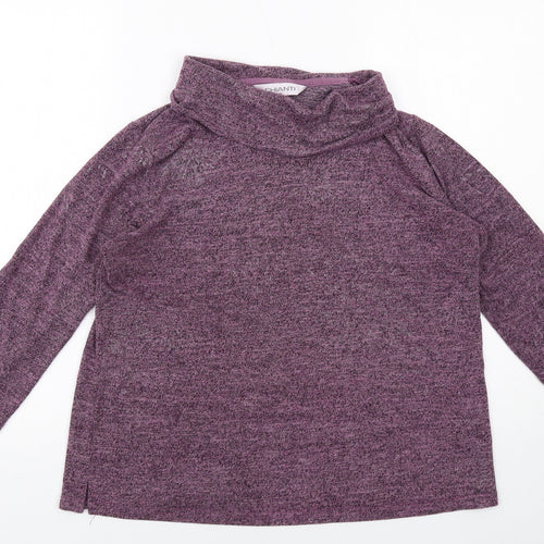 Chianti Womens Purple Roll Neck Viscose Pullover Jumper Size 18