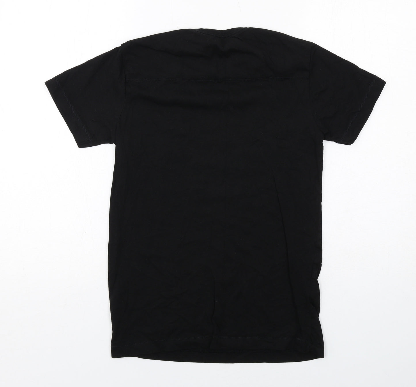 French Connection Boys Black Cotton Basic T-Shirt Size 11-12 Years Crew Neck Pullover