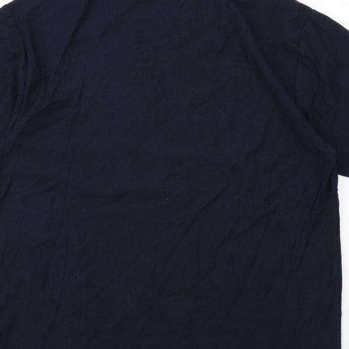 Gap Mens Blue Cotton T-Shirt Size M Round Neck