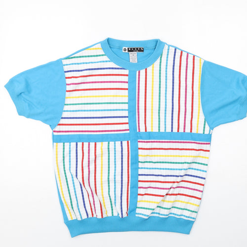 Blast Womens Multicoloured Polyester Pullover Sweatshirt Size M Pullover - Multicoloured Stripe