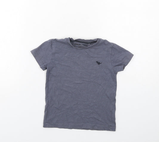 NEXT Boys Grey Cotton Pullover T-Shirt Size 2-3 Years Crew Neck Pullover