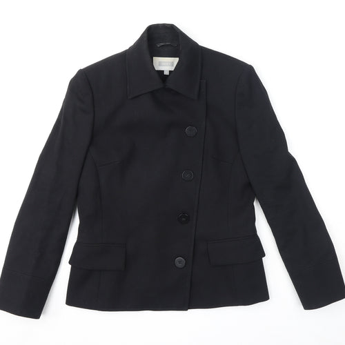 NEXT Womens Black Wool Jacket Blazer Size 12
