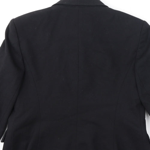 NEXT Womens Black Wool Jacket Blazer Size 12