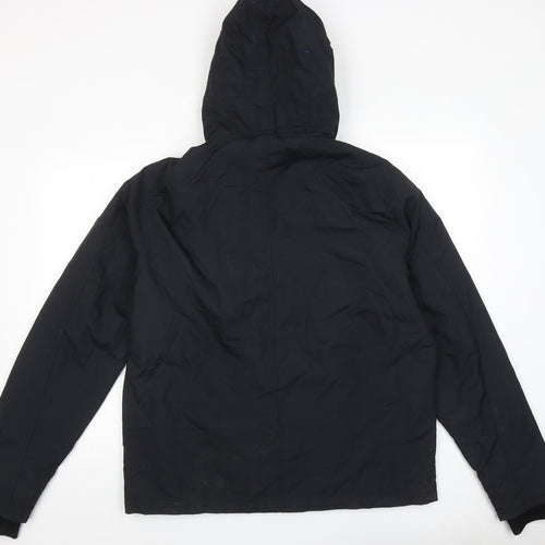 Gio-Goi Mens Black Jacket Size XL Zip - Hooded Logo