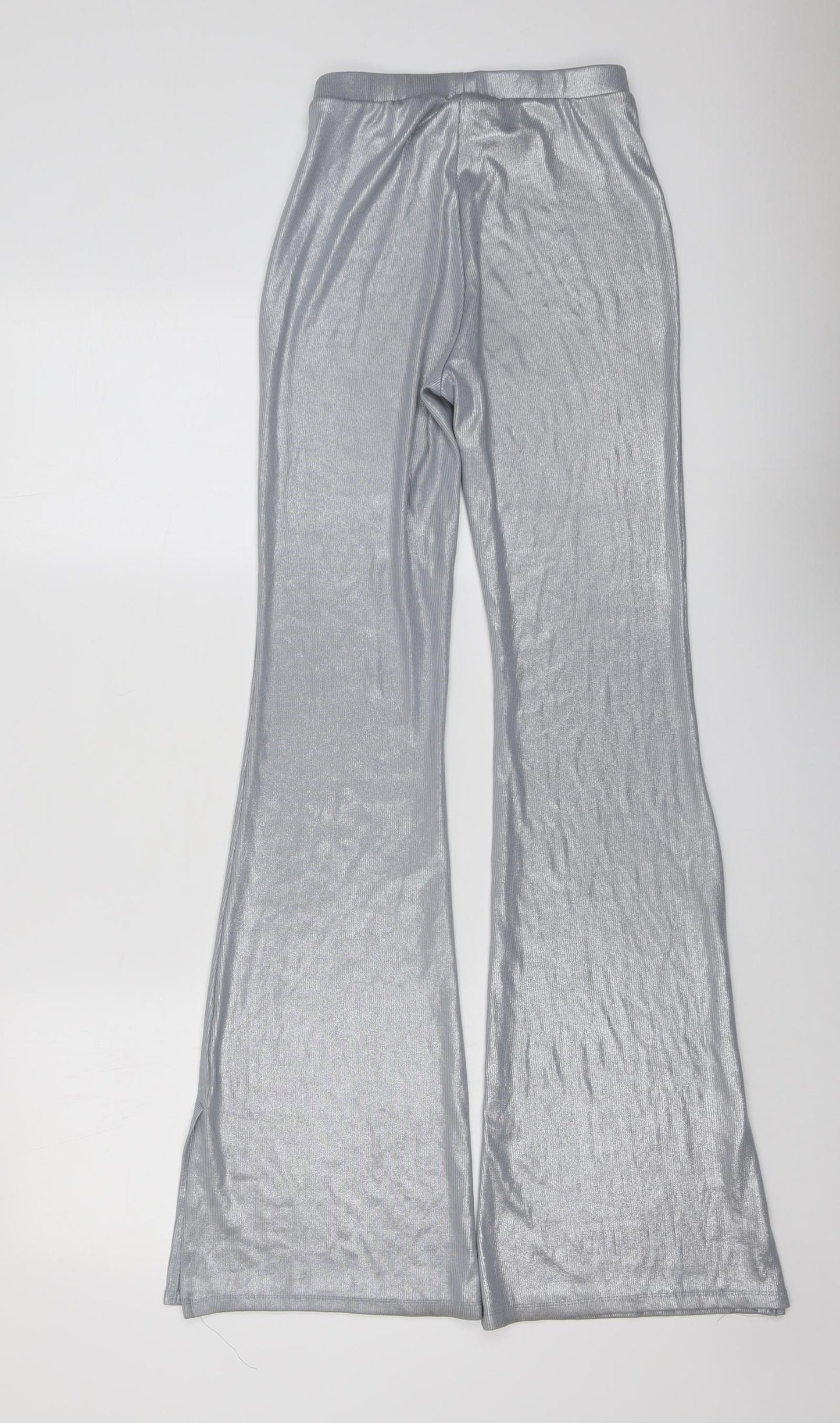 Bershka Womens Silver Polyester Dress Pants Trousers Size S L31 in Regular