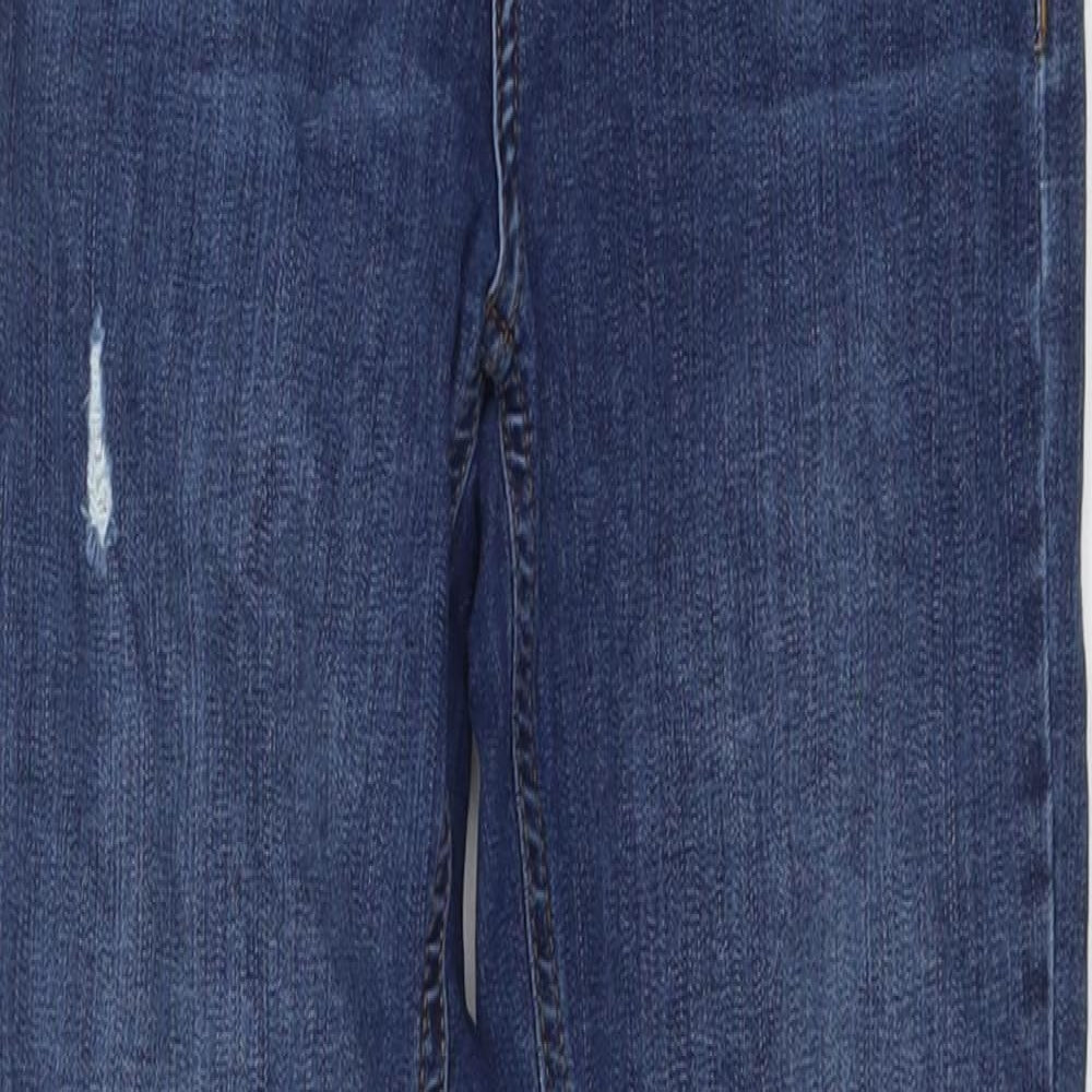 Topshop Womens Blue Cotton Skinny Jeans Size 26 in L27 in Regular Button