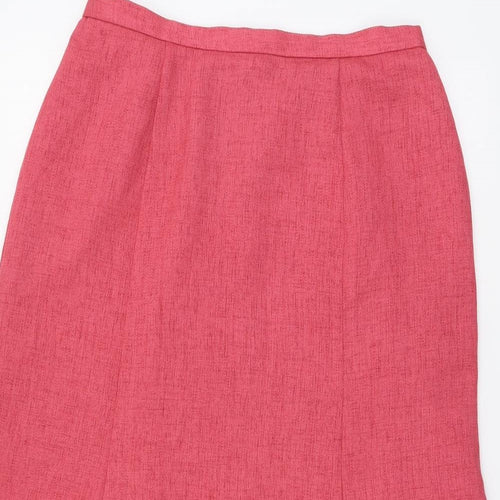Eastex Womens Pink Polyester Swing Skirt Size 14 Zip