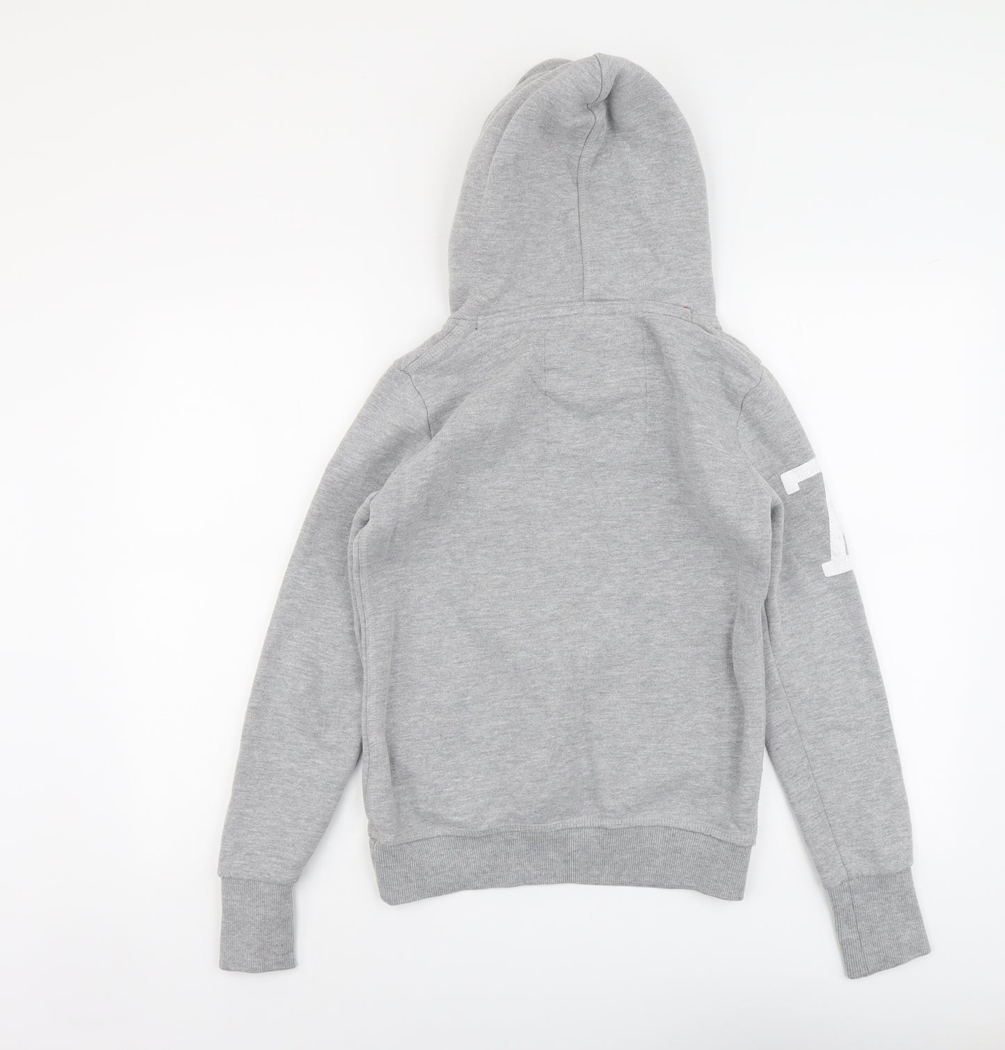 Superdry Womens Grey Cotton Pullover Hoodie Size XS Pullover