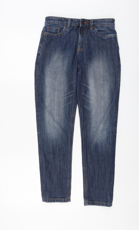 NEXT Boys Blue Cotton Tapered Jeans Size 10 Years Regular Button