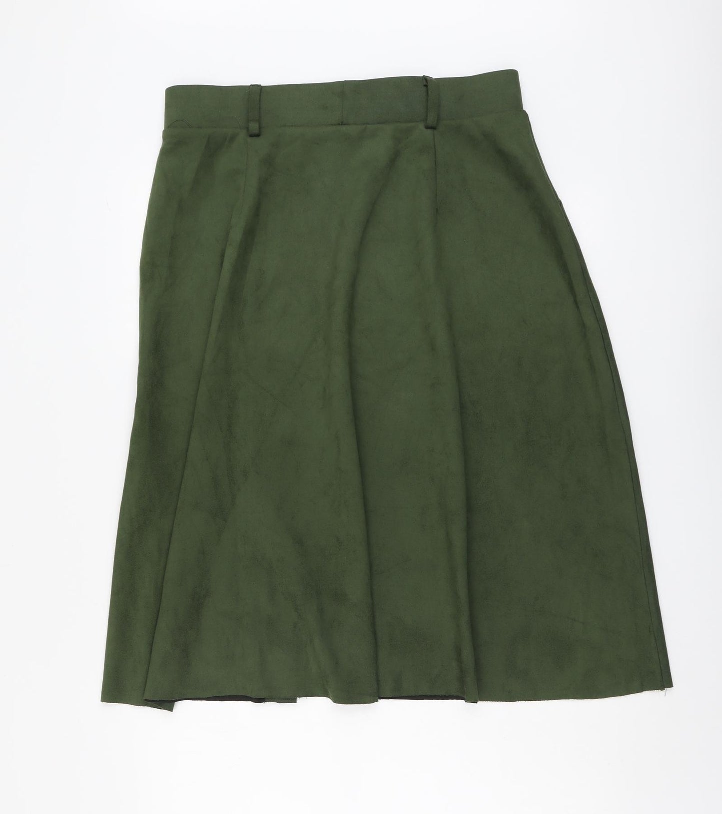 Klass Womens Green Polyester A-Line Skirt Size 14