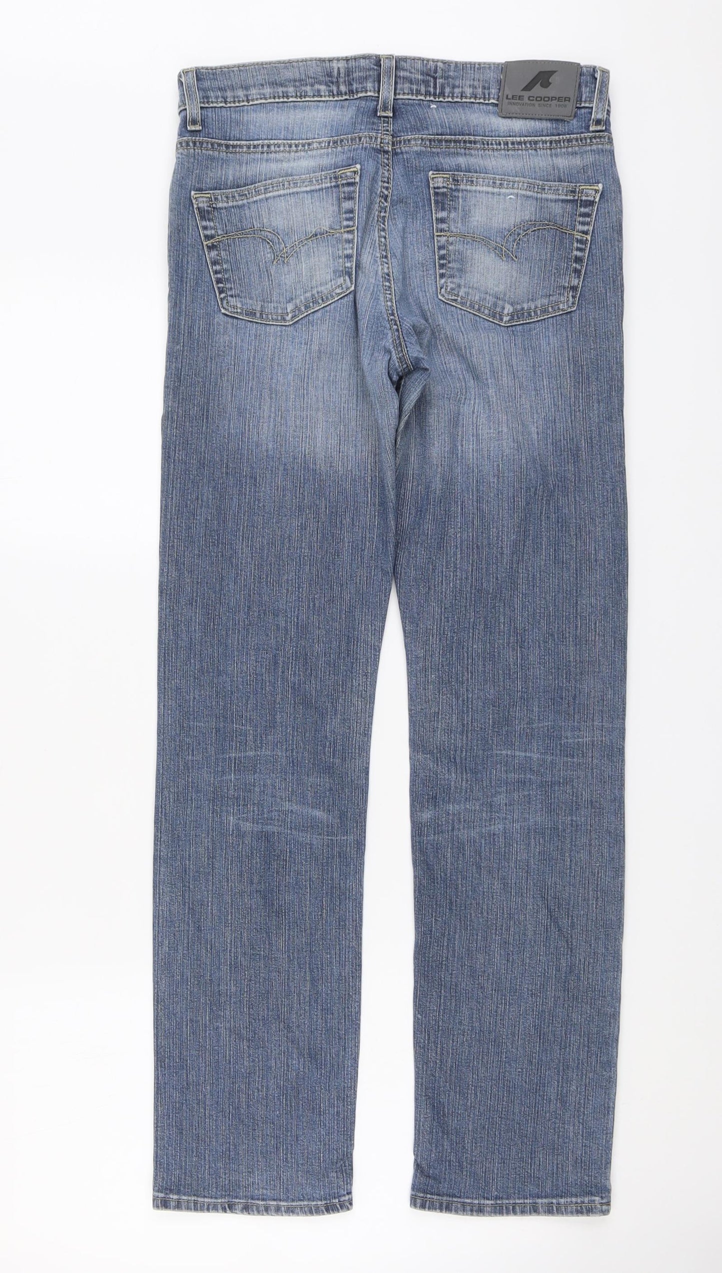 Lee Cooper Womens Blue Cotton Straight Jeans Size 28 in L29 in Regular Button