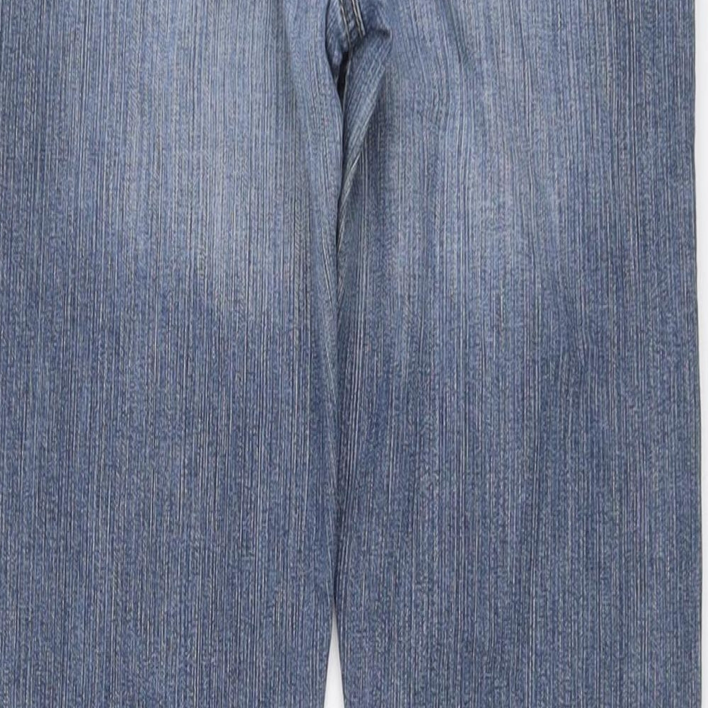Lee Cooper Womens Blue Cotton Straight Jeans Size 28 in L29 in Regular Button