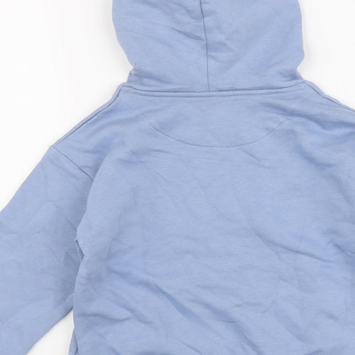 Marks and Spencer Boys Blue Cotton Pullover Hoodie Size 5-6 Years Pullover