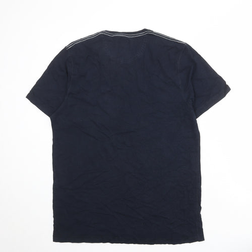 Henri Lloyd Mens Blue Cotton T-Shirt Size XL Round Neck