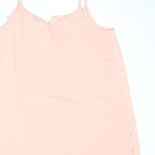 Evans Womens Pink Polyester Basic Tank Size 16 V-Neck