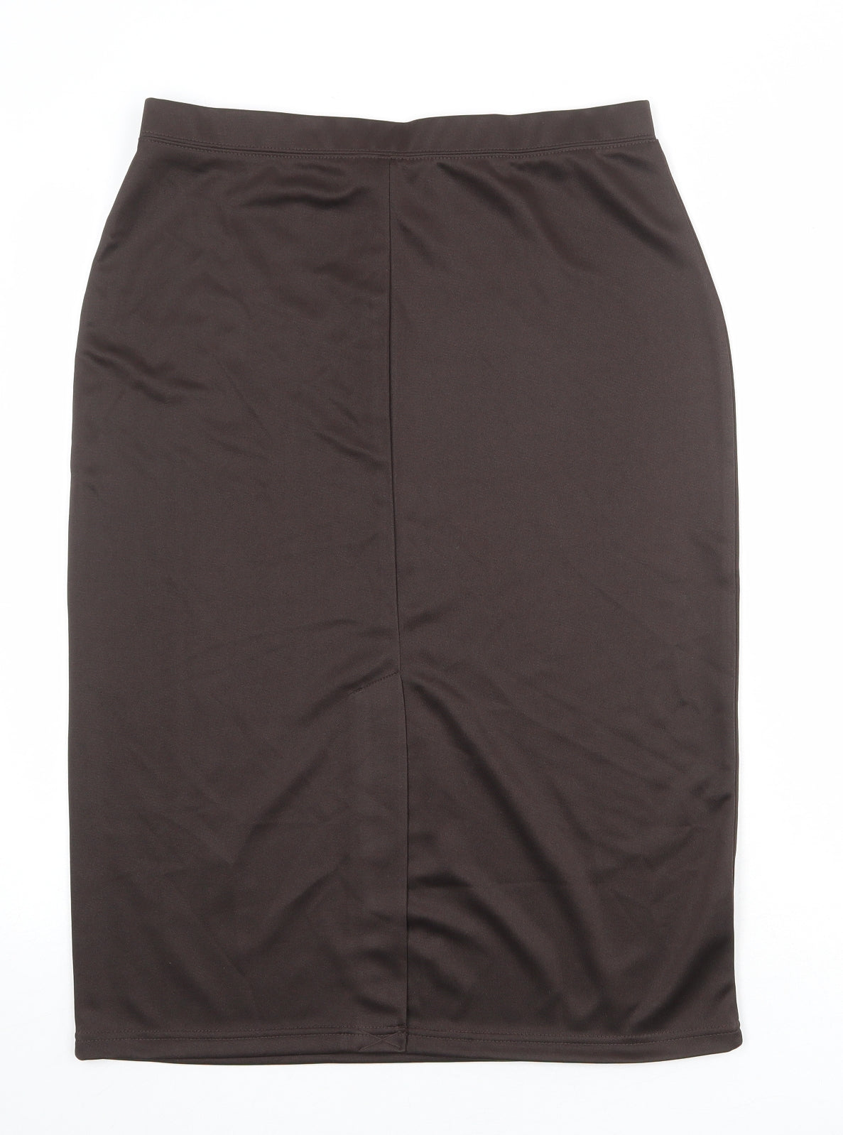 Wardrobe Womens Brown Polyester Straight & Pencil Skirt Size 12