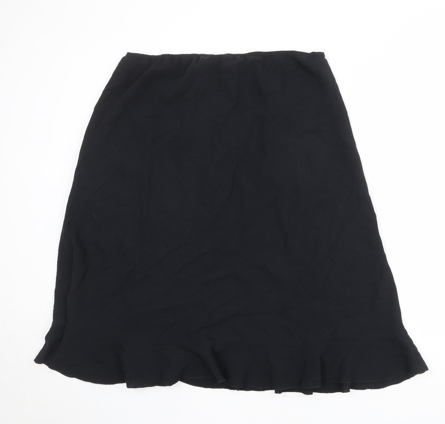 Agenda Womens Black Viscose Swing Skirt Size 20