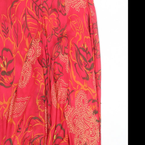 Steilmann Womens Pink Floral Acetate Swing Skirt Size 14