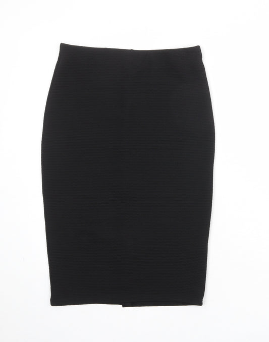 New Look Womens Black Polyester Straight & Pencil Skirt Size 10