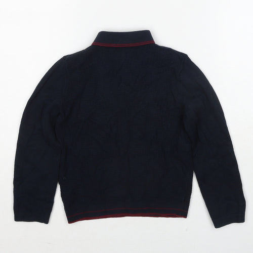 NEXT Boys Blue Collared Cotton Pullover Jumper Size 4-5 Years Pullover