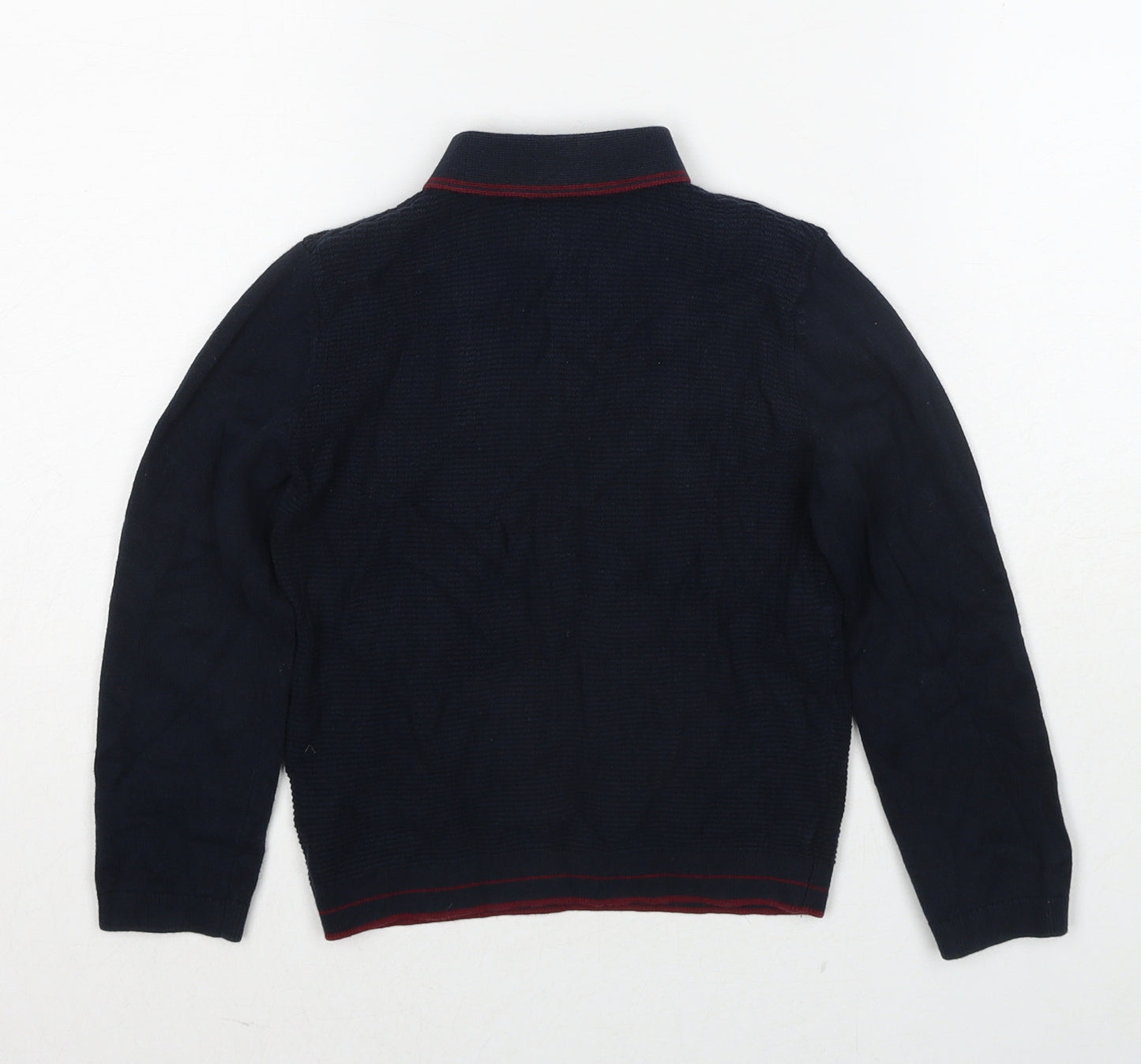 NEXT Boys Blue Collared Cotton Pullover Jumper Size 4-5 Years Pullover