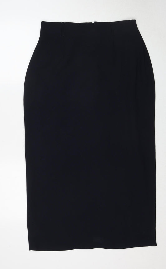 Wallis Womens Blue Polyester Straight & Pencil Skirt Size 14 Zip