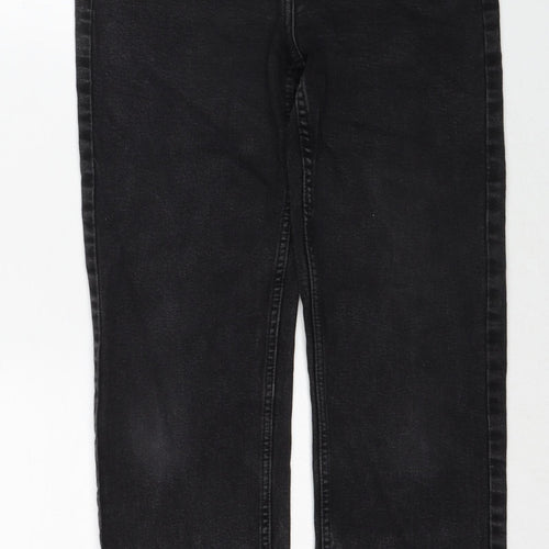 Cotton Traders Womens Black Cotton Straight Jeans Size 10 Regular Zip