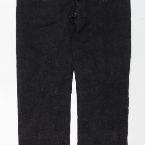 Cotton Traders Womens Black Cotton Straight Jeans Size 10 Regular Zip
