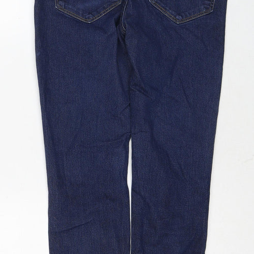 H&M Womens Blue Cotton Skinny Jeans Size 12 Regular Zip