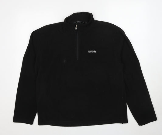 Regatta Mens Black Polyester Pullover Sweatshirt Size L