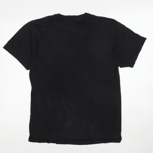 Champion Mens Black Cotton T-Shirt Size M Round Neck - Miami Dad