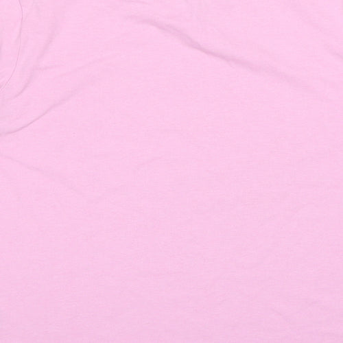 Crew Clothing Womens Pink Cotton Basic T-Shirt Size 10 Round Neck - Meet You At The Beach