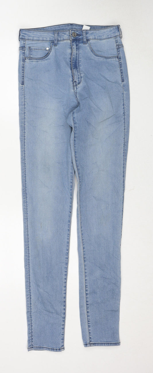 H&M Womens Blue Cotton Skinny Jeans Size 29 in L32 in Regular Zip