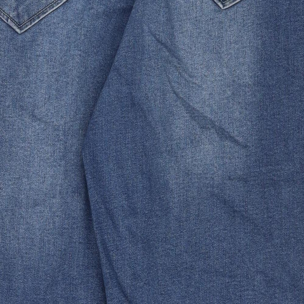Simply Be Womens Blue Cotton Skinny Jeans Size 18 Regular Zip
