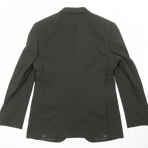 Marks and Spencer Mens Green Polyester Jacket Suit Jacket Size 40 Regular