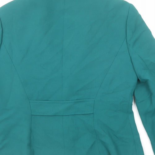 Collezioni Womens Green Jacket Size 12 Button