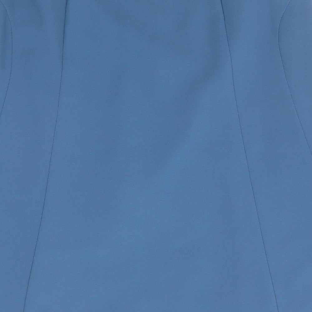 Eastex Womens Blue Polyester Swing Skirt Size 14 Zip