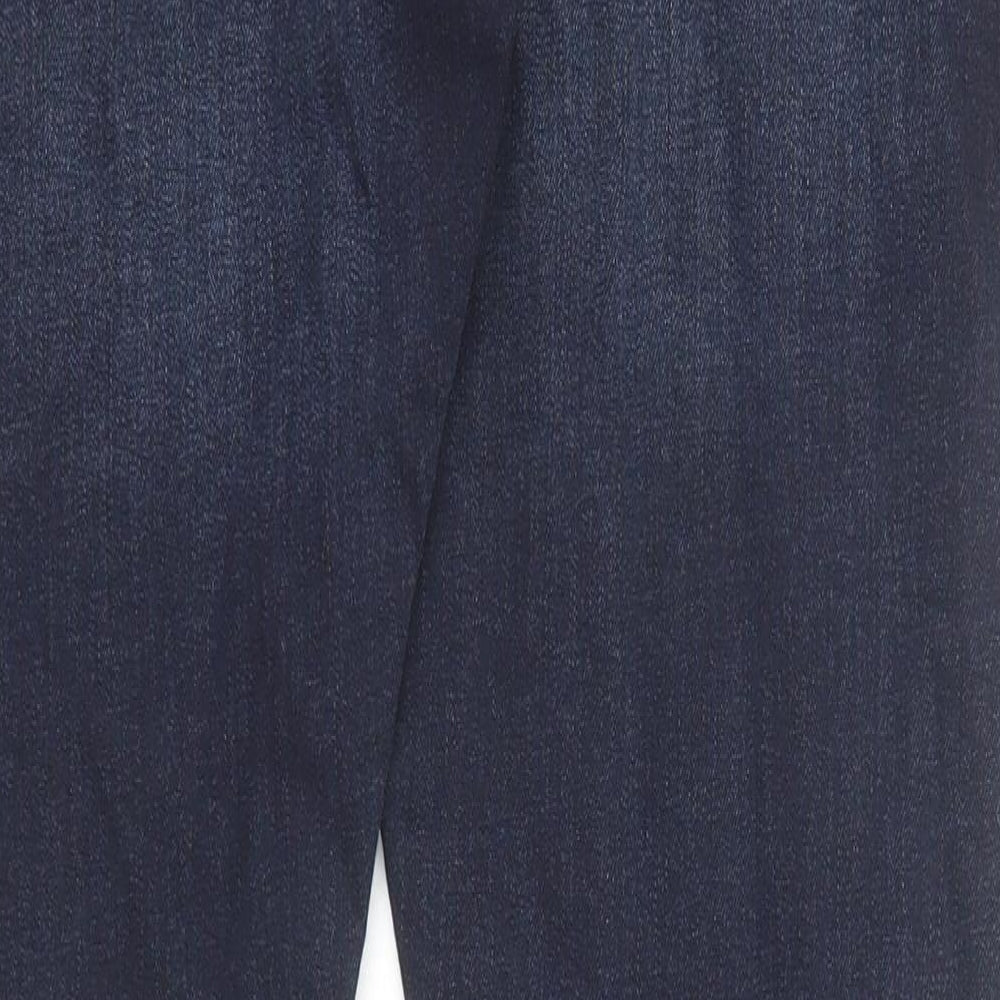 Marks and Spencer Mens Blue Cotton Skinny Jeans Size 36 in L33 in Regular Zip