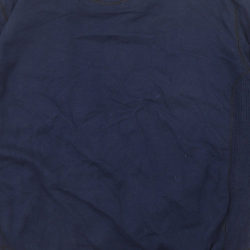 NEXT Mens Blue V-Neck Cotton Pullover Jumper Size L Long Sleeve